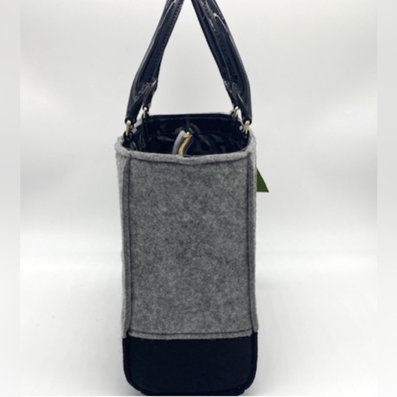 Kate Spade - Grey & Black Double Breasted Button Front Handbag - Picture 3 of 14